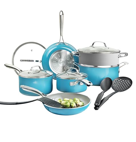 15 Pc Ceramic Cookware Set