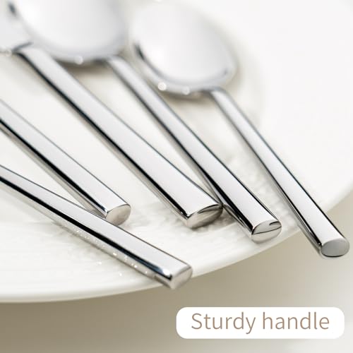 Potter 20 Piece Forged Silverware Set Stainless Steel Flatware Set Cutlery Set (Silver / 20 pieces for 4)
