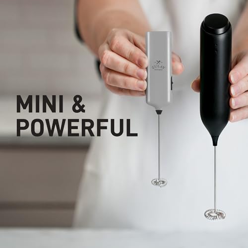 Mini & Mighty Milk Frother Wand (Blackened Silver / Mini Frother)