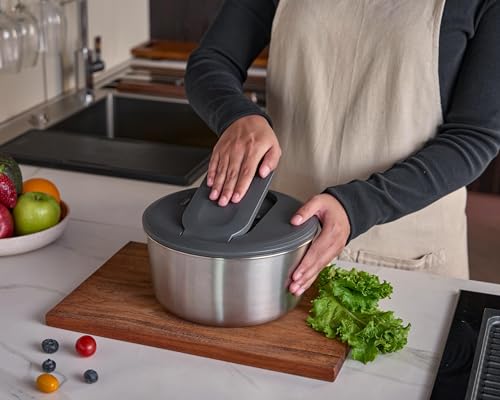 Swift Dry Stainless Steel Salad Spinner (New Stainless Steel Swift Dry / Small)