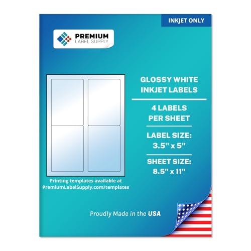 Glossy White Sticker Labels (100 Count)
