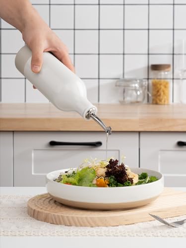 16oz Ceramic Oil Dispenser Bottle (White / 1 Piece (Milkyway))