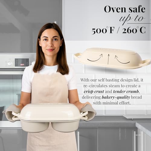 Dutch Oven For Sourdough Bread Baking (Cream)