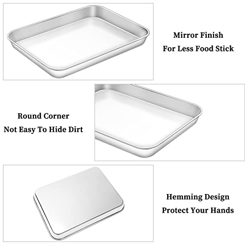 Baking Sheet with Rack Set [2 Sheets + 2 Racks] (9 inch)
