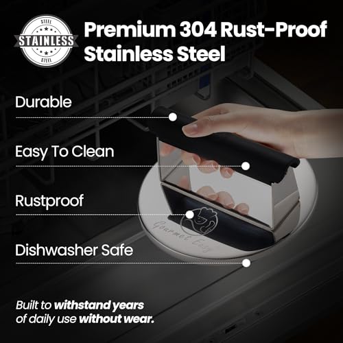Stainless Steel Smash Burger Press with Heat Resistant Handle