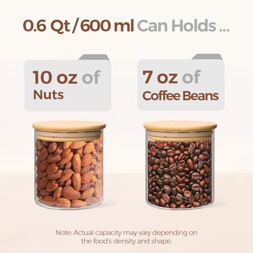 Glass Storage Containers with Lids 0.6 Qt (0.6 Qt x 9)
