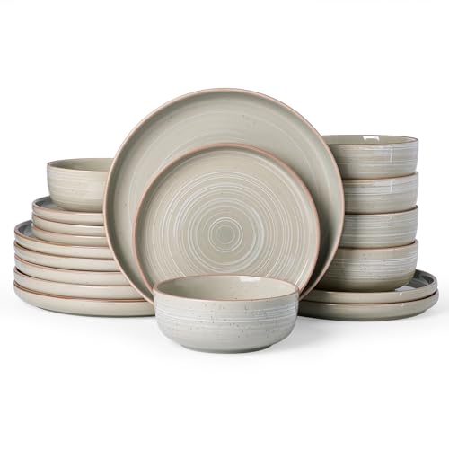 Meteor 18 Piece Stoneware Dinnerware Set (Matcha Green / Service for 6 (Standard Dinner Set))
