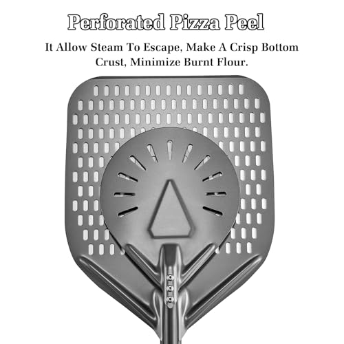 12 Inch + 9 Inch Perforated Pizza Peel Set (2 Count)