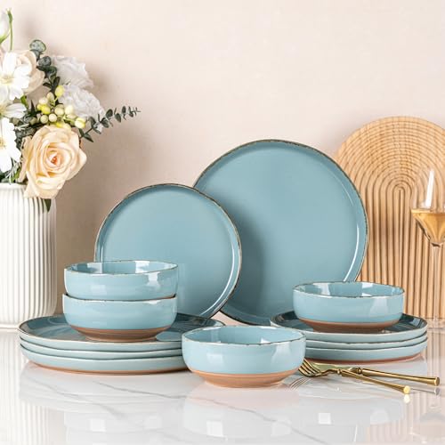 Dinnerware Sets for 4 (Stone Blue / Service For 4(12Pcs))