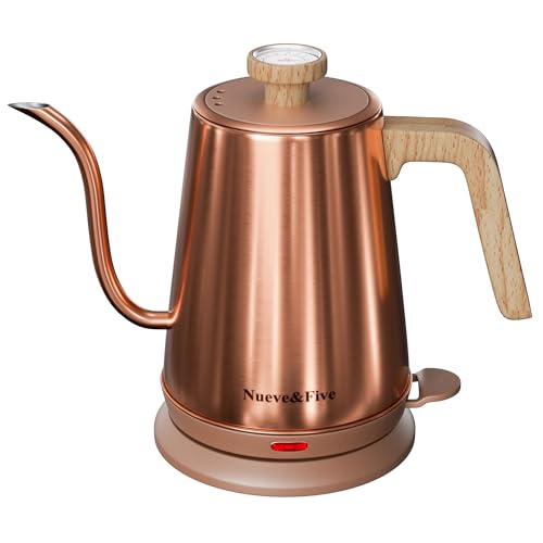 Electric Gooseneck Kettle with Thermometer (COPPER)