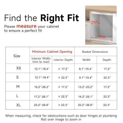 2Pack Expandable Pull Out Cabinet Organizer (X-Large, 23.2~39.9''W x 22.5''D/Side-Mount / 2 Pack)