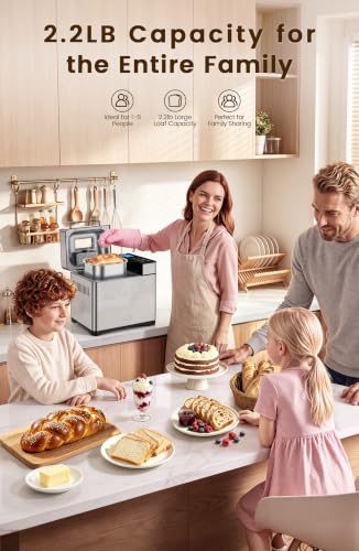 Pro 710W 2.2LB Bread Maker (Silver Stainless Steel)