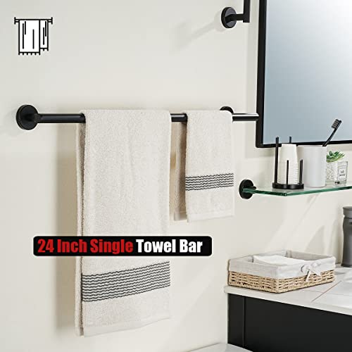 Black Towel Bar (Black / 27 Inch (2 Pack))