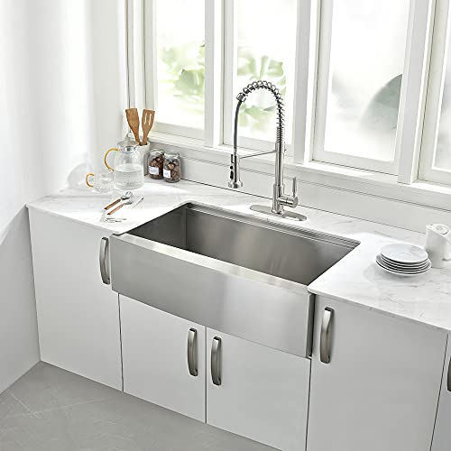 33Inch Farmhouse Kitchen Sink Workstation (33"L x 22"W x 10"D / Stainless Steel)