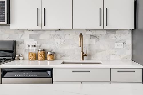 Matte Black Cabinet Handles Solid Cabinet Pulls 7 (Black / Flat Black 7-1/2'' Hole Center)