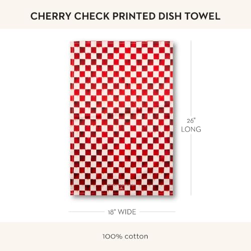 Cotton Dish Towel (Cherry Check / 1-Pack)