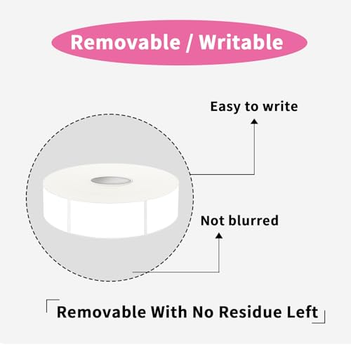 1000 Blank Removable Labels (White / 1 x 2 inches)