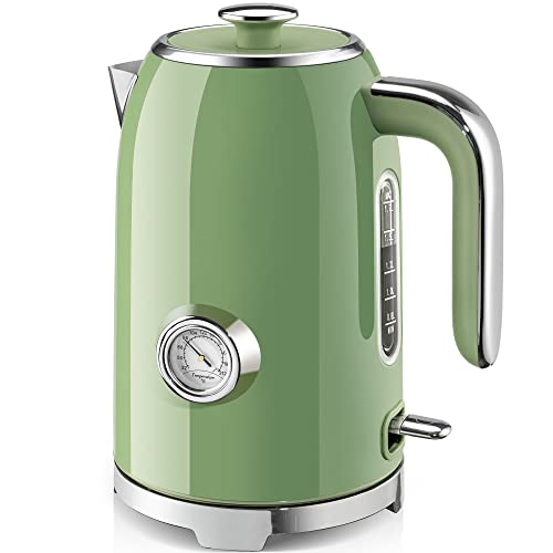 57oz Electric Kettle with Thermometer (Retro Green)