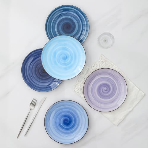 Ceramic Dinnerware Sets for 6 (Gradient Blue / 18 Pieces)