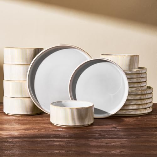 Dinnerware Set for 6 (Cappuccino White)