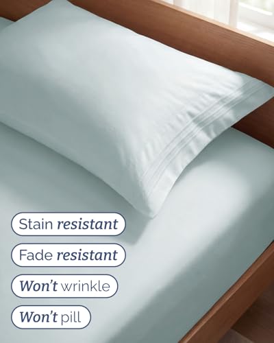Twin Size 3 Piece Sheet Set (23 - Ice Blue / Twin)