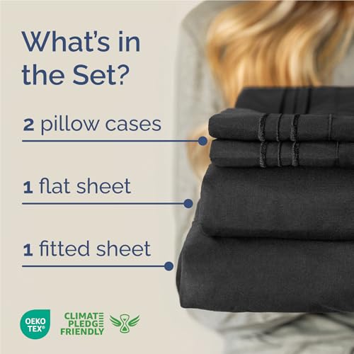 Full Size 4 Piece Sheet Set (08 - Black / Full)