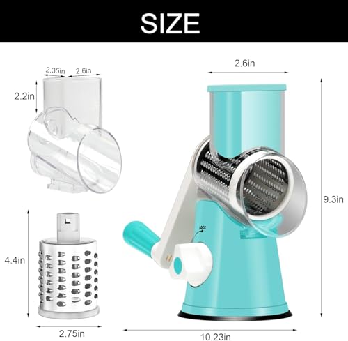 Cambom Rotary Cheese Grater Hand Crank Cheese Shredder for Fresh Cheese