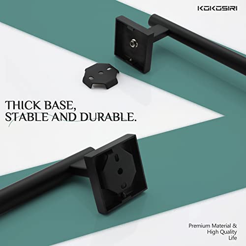 Towel Rails Bathroom Towel Bars Matte Black 24 Inch Bath Towel Holder for Cabinet Kitchen Wall Stainless Steel B4005BK (Matte Black / 24-Inch)