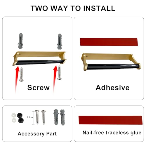 Paper Towel Holder Under Cabinet (Glow Gold)