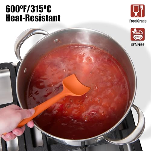 600°F Heat Resistant Silicone Spatula Scrapers (4 Count)