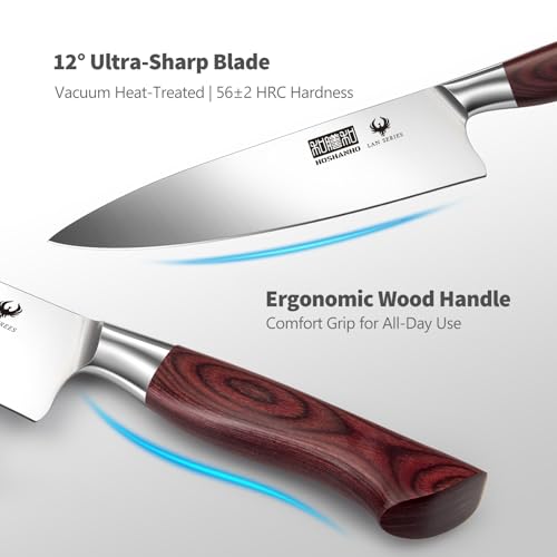7PCS Kitchen Knife Set with Block (7 Pieces Knife Set)