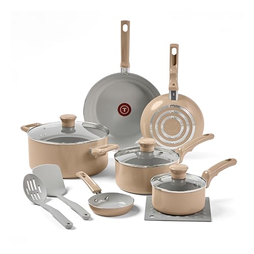 Refresh Ceramic Nonstick Cookware Set (12-Piece Set / Sand Beige)