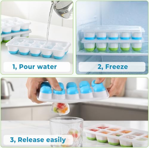 Silicone Ice Cube Tray (4 Kaki)