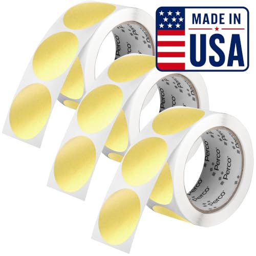 Metallic Gold Perforated Round Circle Dot Sticker 2 (Metallic Gold / 2 Inch)