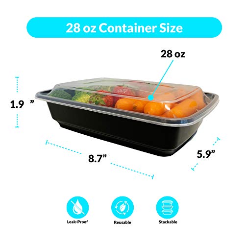 28 oz Meal Prep Containers w