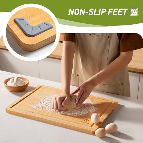 2 Piece Bamboo Cutting Board Set (2-Piece / Natural)