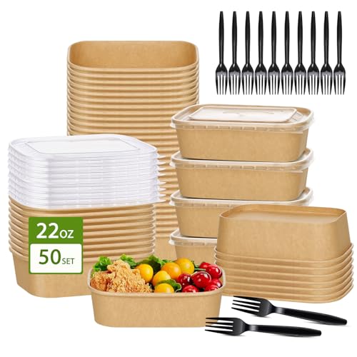 50 Pack 22oz Paper Bowls (50 Count)