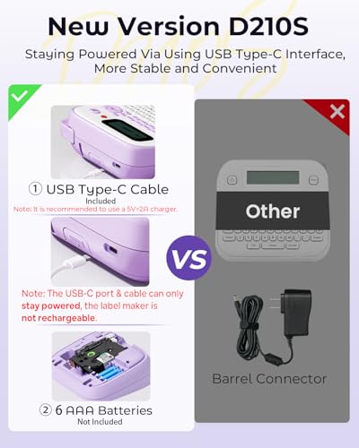 Label Maker Machine with Tapes (Purple Label Maker)