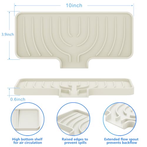 Sponge Holder for Kitchen Sink (Cream / 10"x 4")