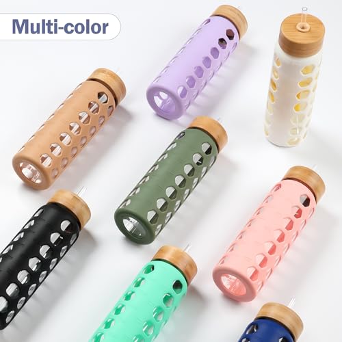 Glass Water Bottle (Olive / 24 Ounces)