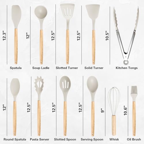 19PCS White Kitchen Cooking Utensils Set Kitchen Tools Set (White)