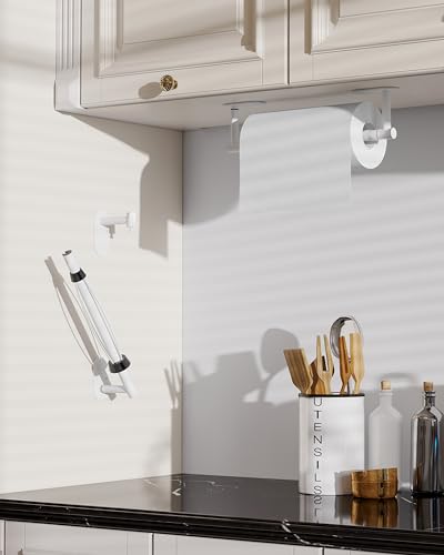 Paper Towel Holder Under Cabinet One Hand Operable