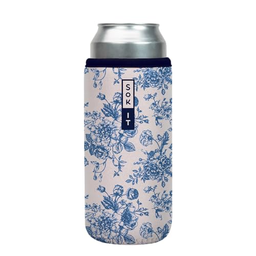 CanSok Sleeve for Beer & Soda Insulated Neoprene Cover (Like Fine China / 25oz Can Sleeve)
