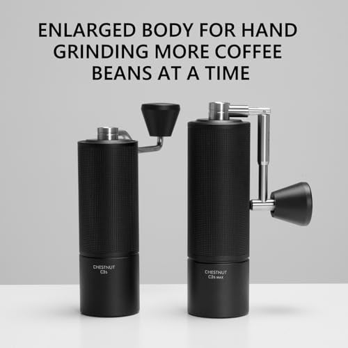 Manual Coffee Grinder Chestnut C3S Max Capacity 30g with CNC Stainless Steel Conical Burr (Black / Chestnut C3S Max)