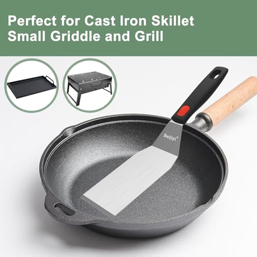 4 Piece Metal Spatula for Cast Iron Skillet (4 Pack)