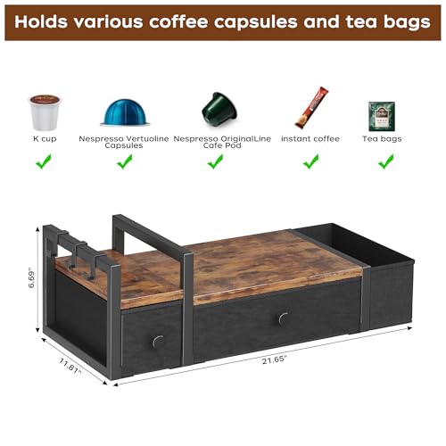 Coffee Pod Drawers (Rustic Brown)
