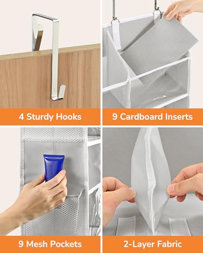 Over the Door Organizer (Light Grey / 1 Pack-Extra Large)
