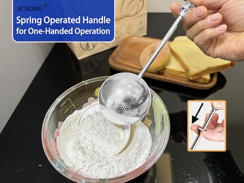 2 Pcs Flour Sifter (Silver / 2 Pcs Small+Large)