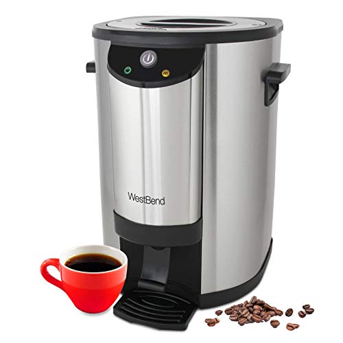 57042 Coffee Urn Double Walled Stainless Steel Features Automatic Temperature Control Large Capacity with Fast Brewing and Easy Clean Up NSF Certified (42-Cup)