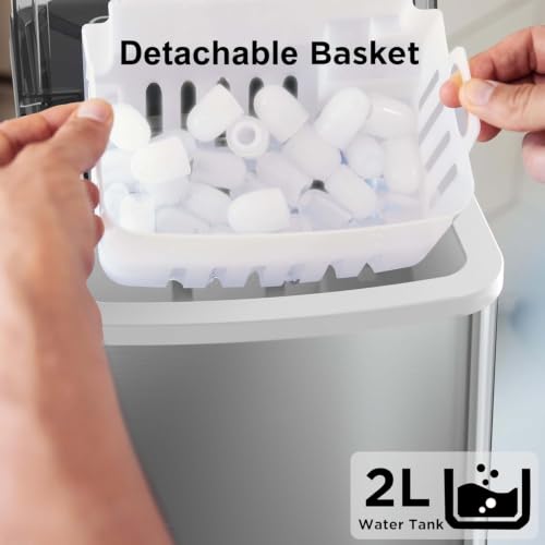 Ice Makers Countertop (Stainless Steel-01 / 26lbs)